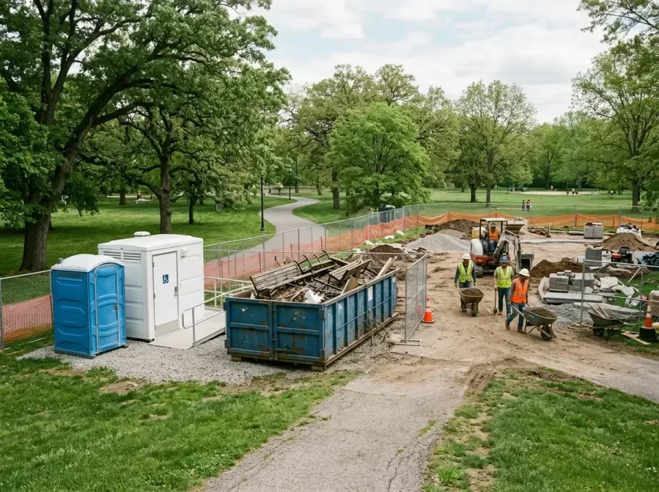 public-park-renovation-project-006 — before and after result, Long Term Porta Potty Rental in Amarillo